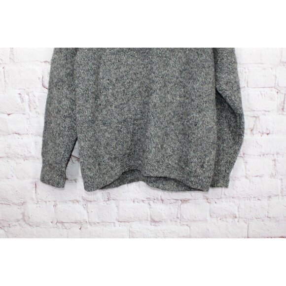 LL Bean Wool Blend Charcoal Gray Full Zipper Sweater Size M - Picture 5 of 10